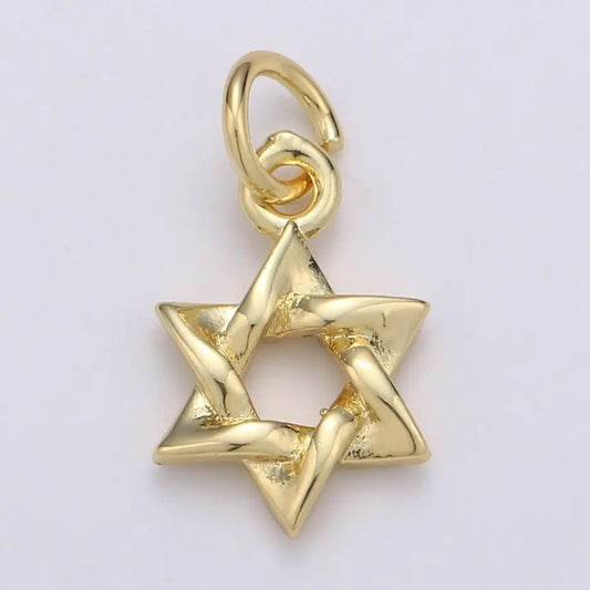 24K Gold Filled Edged Star of David Charm