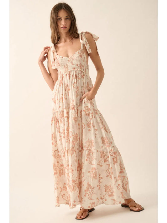Amber Floral Tiered Ruffle Maxi