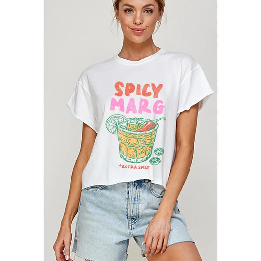 Spicy Marg Vintage Graphic Crop Top