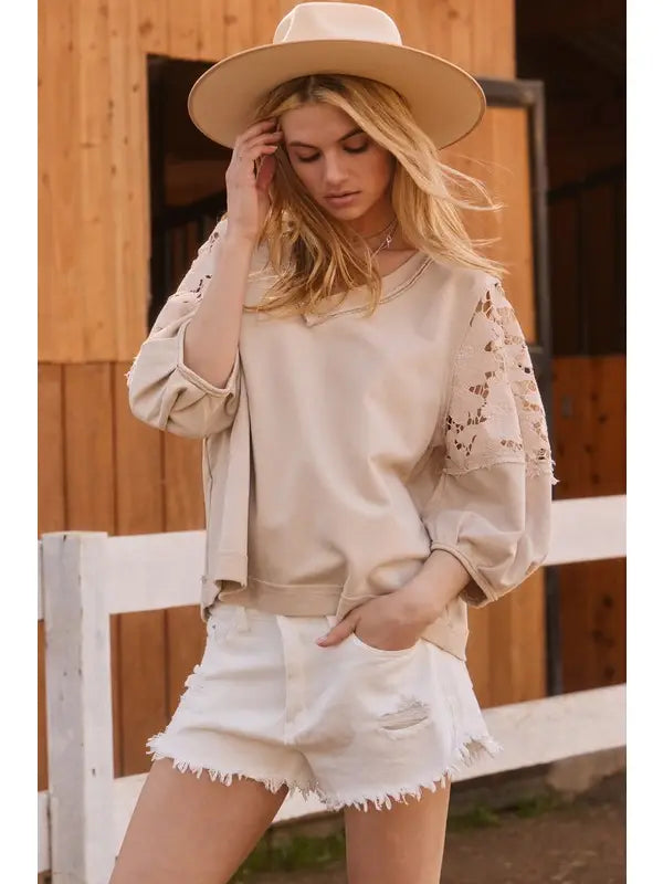 Connie Mineral Washed Sweatshirt- Plus