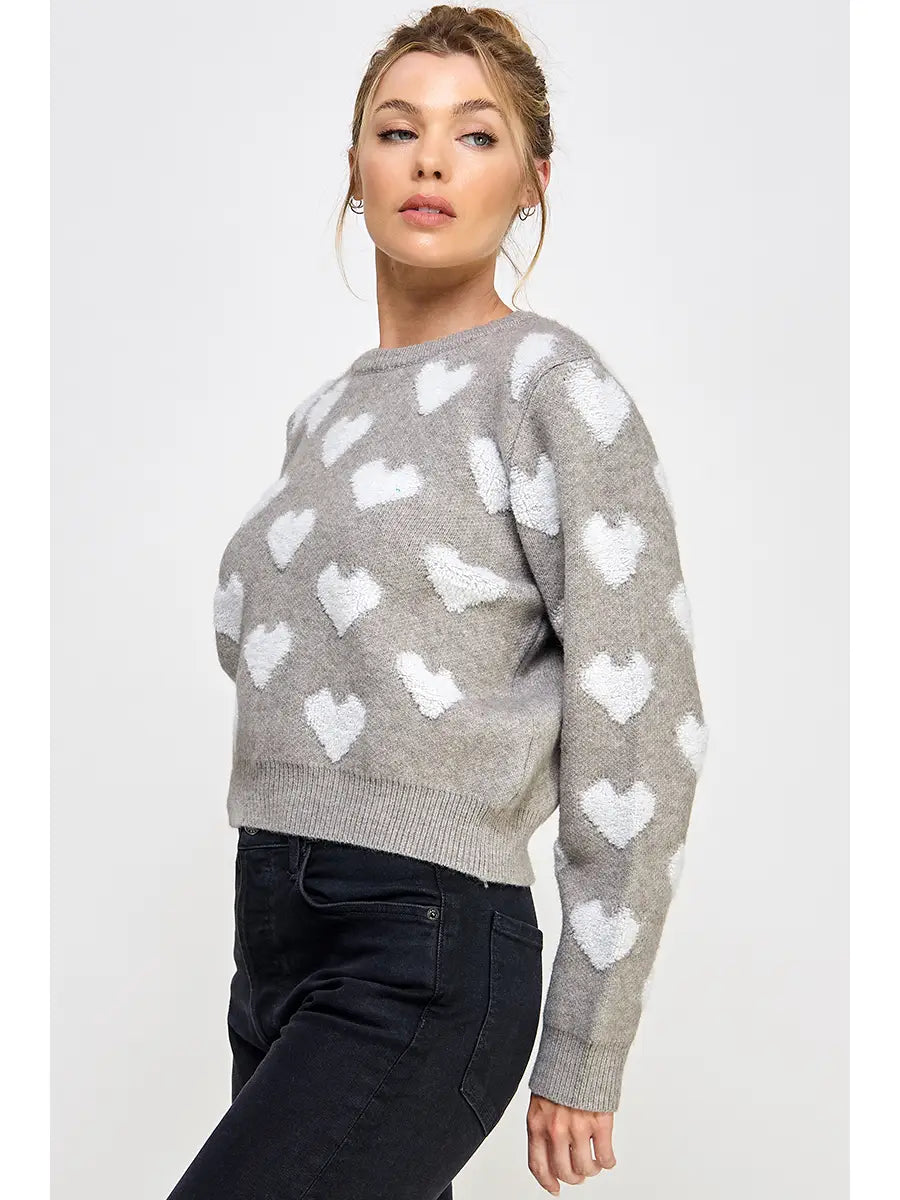 Lucille Raised Heart Sweater