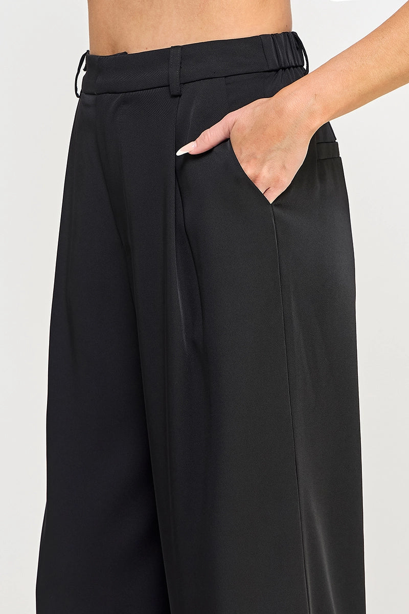Valerie Pleat Front Drapey Twill Trouser Pant