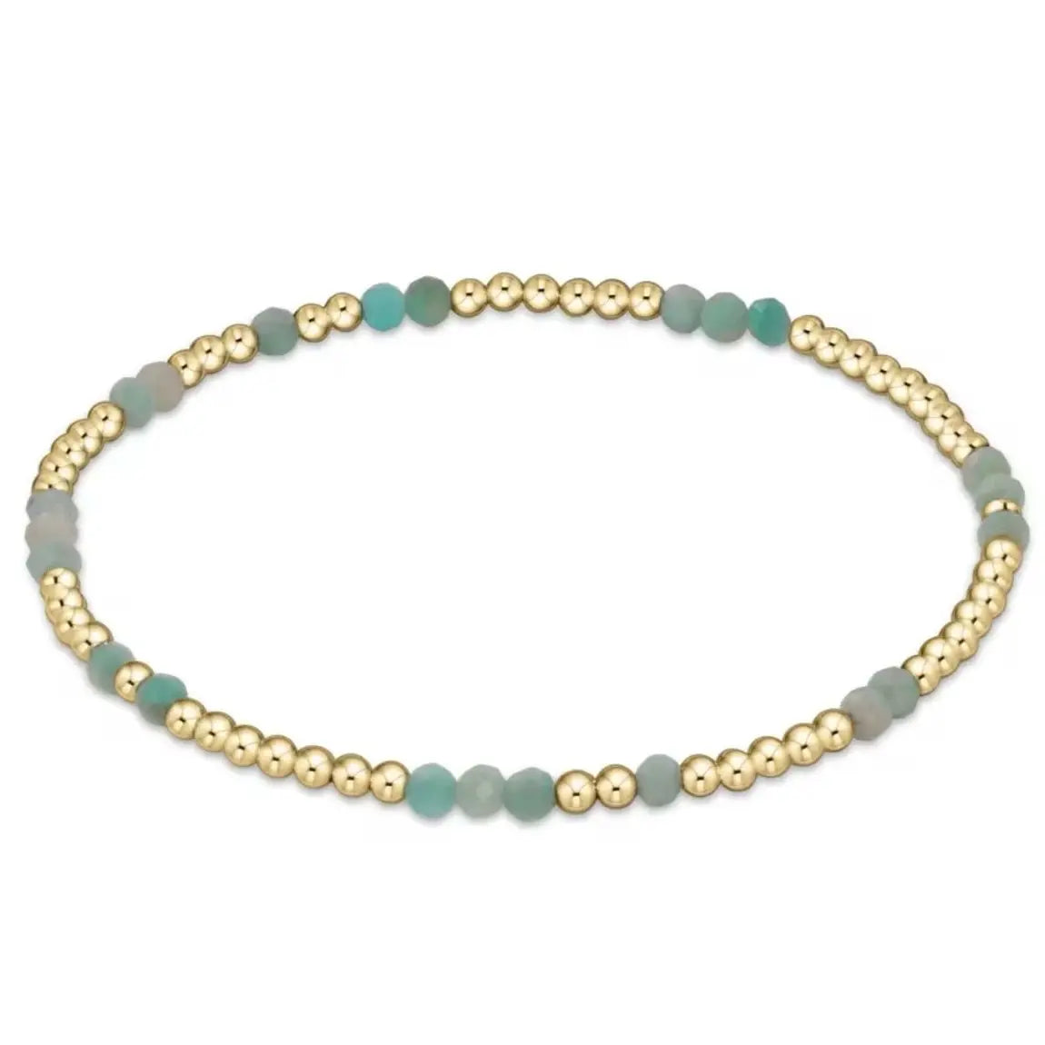 Gold Beaded Crystal Waterproof Non-Tarnish Bracelets