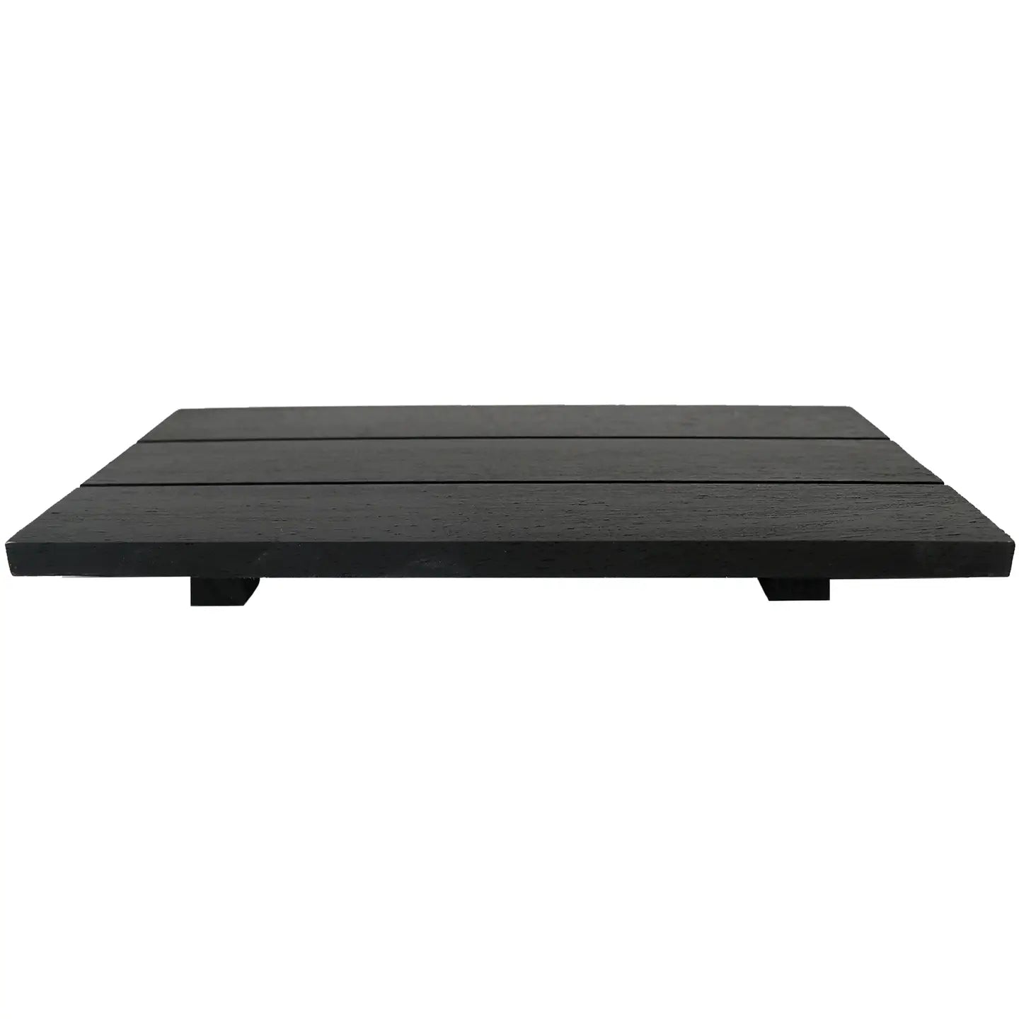 Black Rectangle Wood Tray