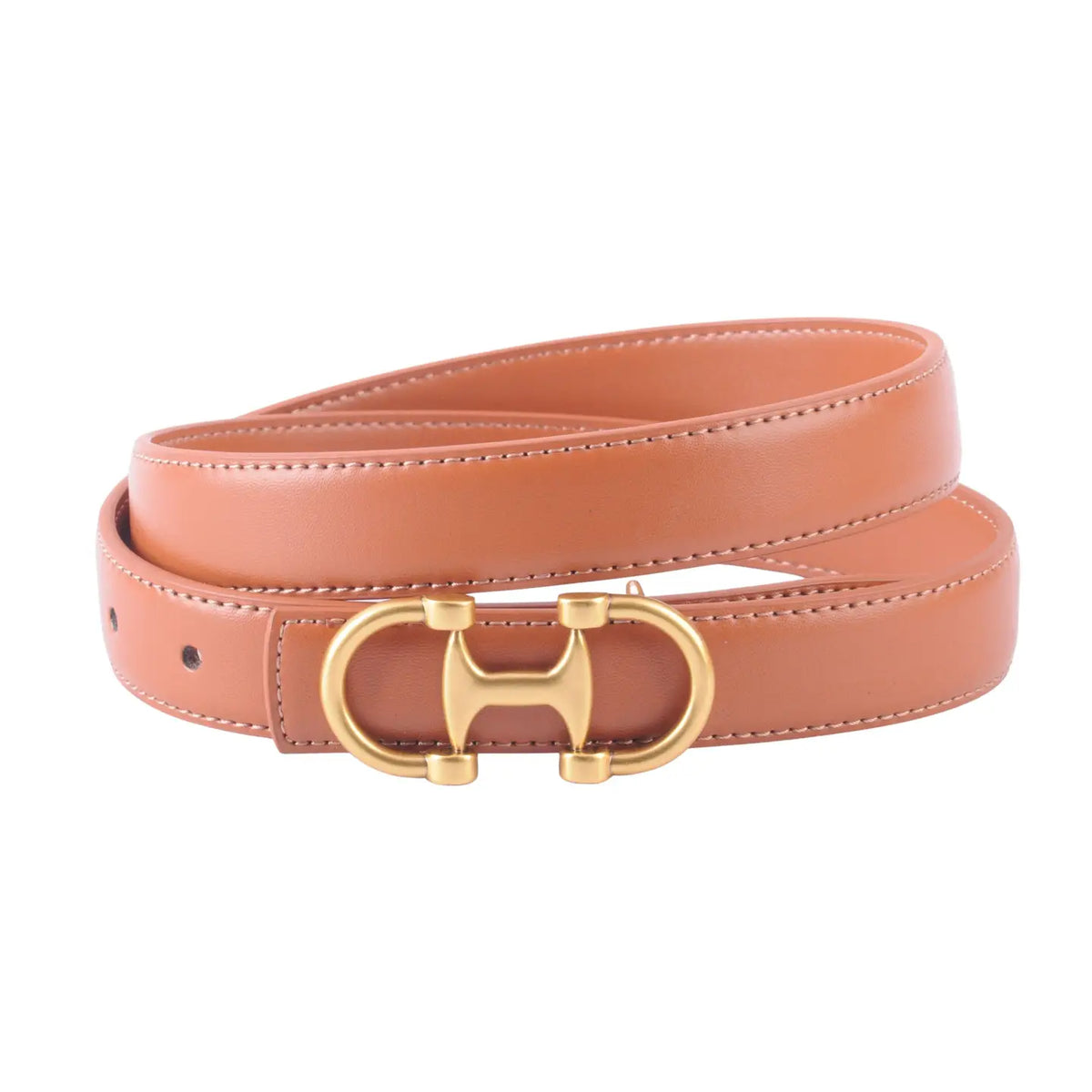 Horsebit Buckle Equestrian Leather Belt