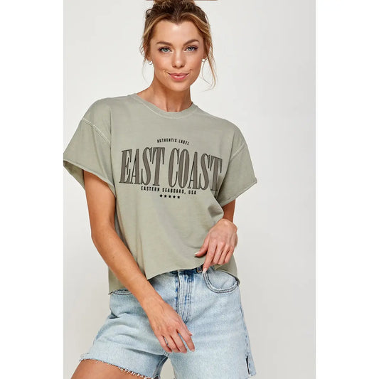 East Coast Vintage Graphic Crop Top