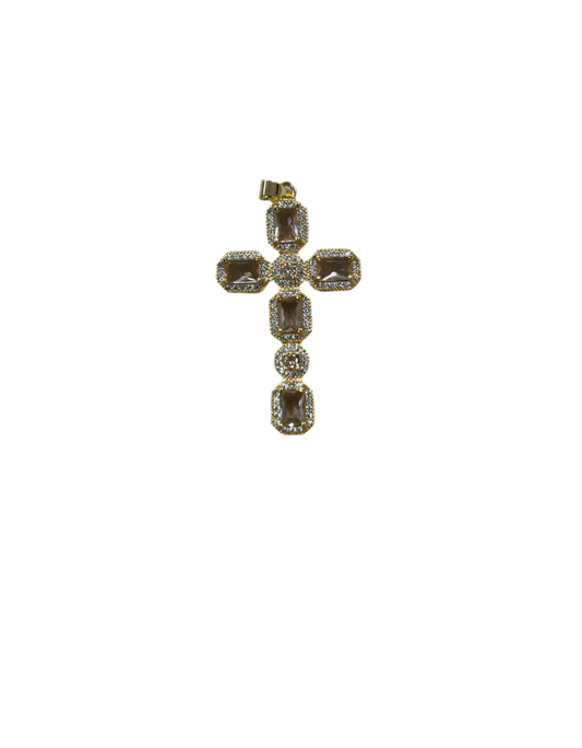 18k Gold Cross Charm