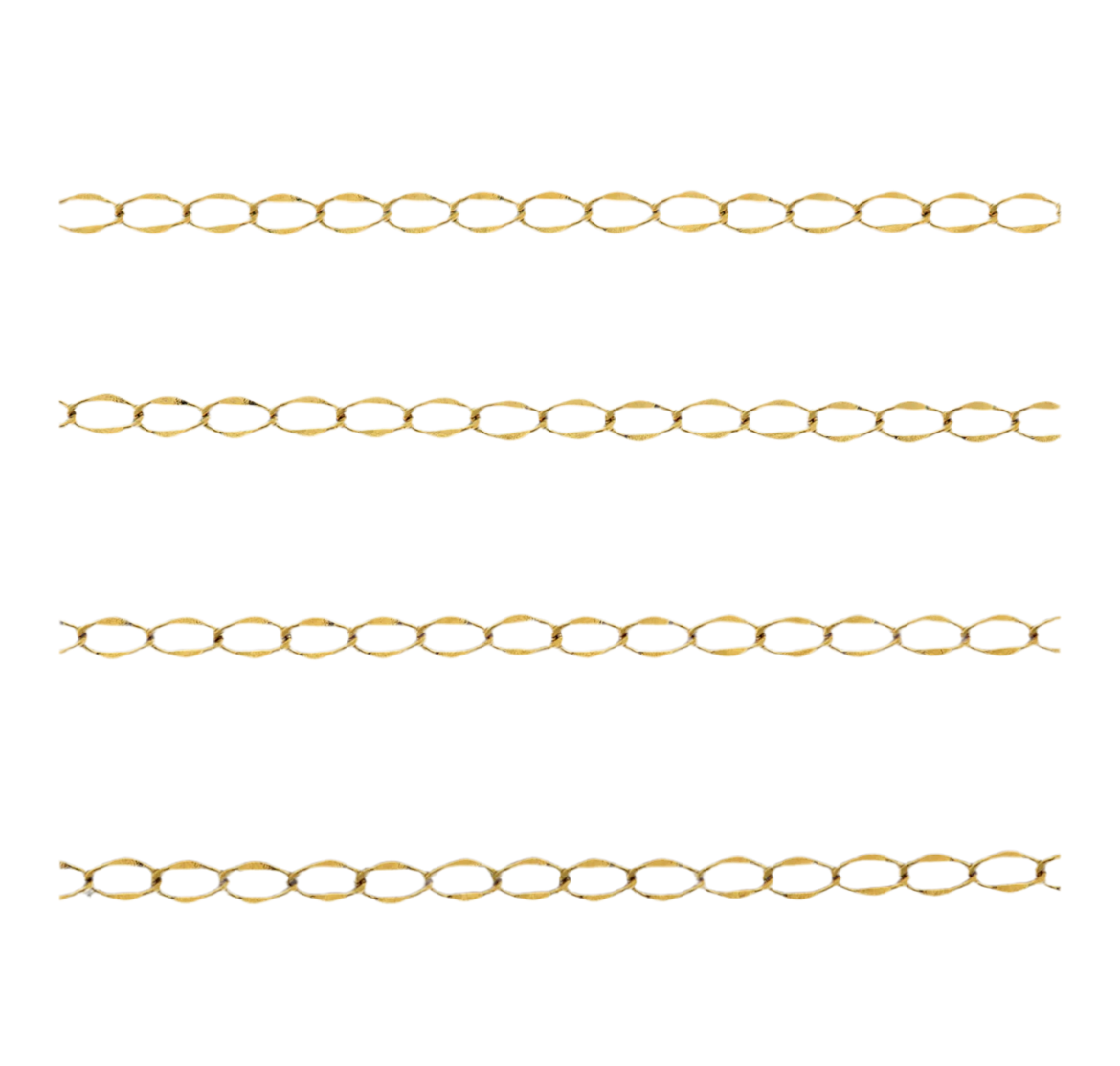 18k Gold Small Paperclip Chain