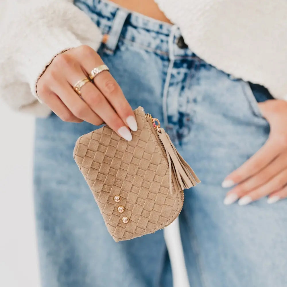 Suede Card Wallet