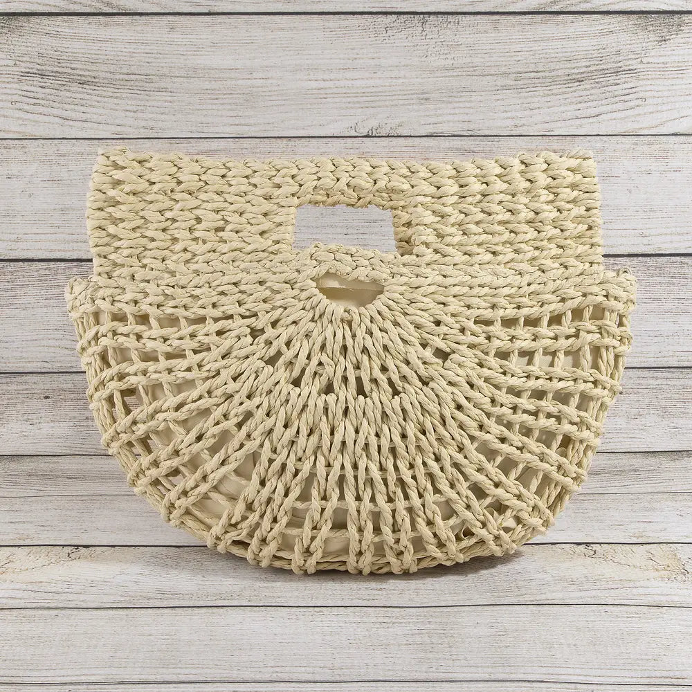 Braided Semi Circle Tote Bag