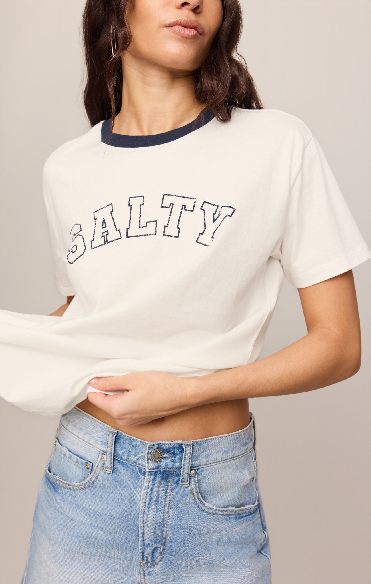 Salty Contrast Boyfriend Tee