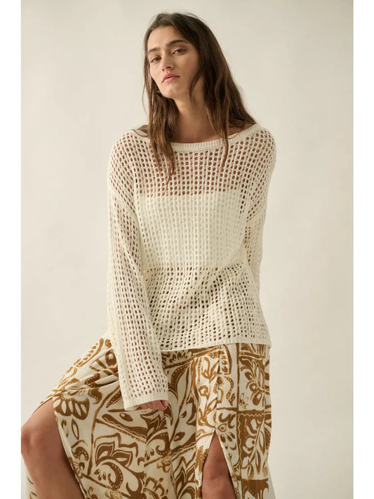 Leah Open Knit Sweater
