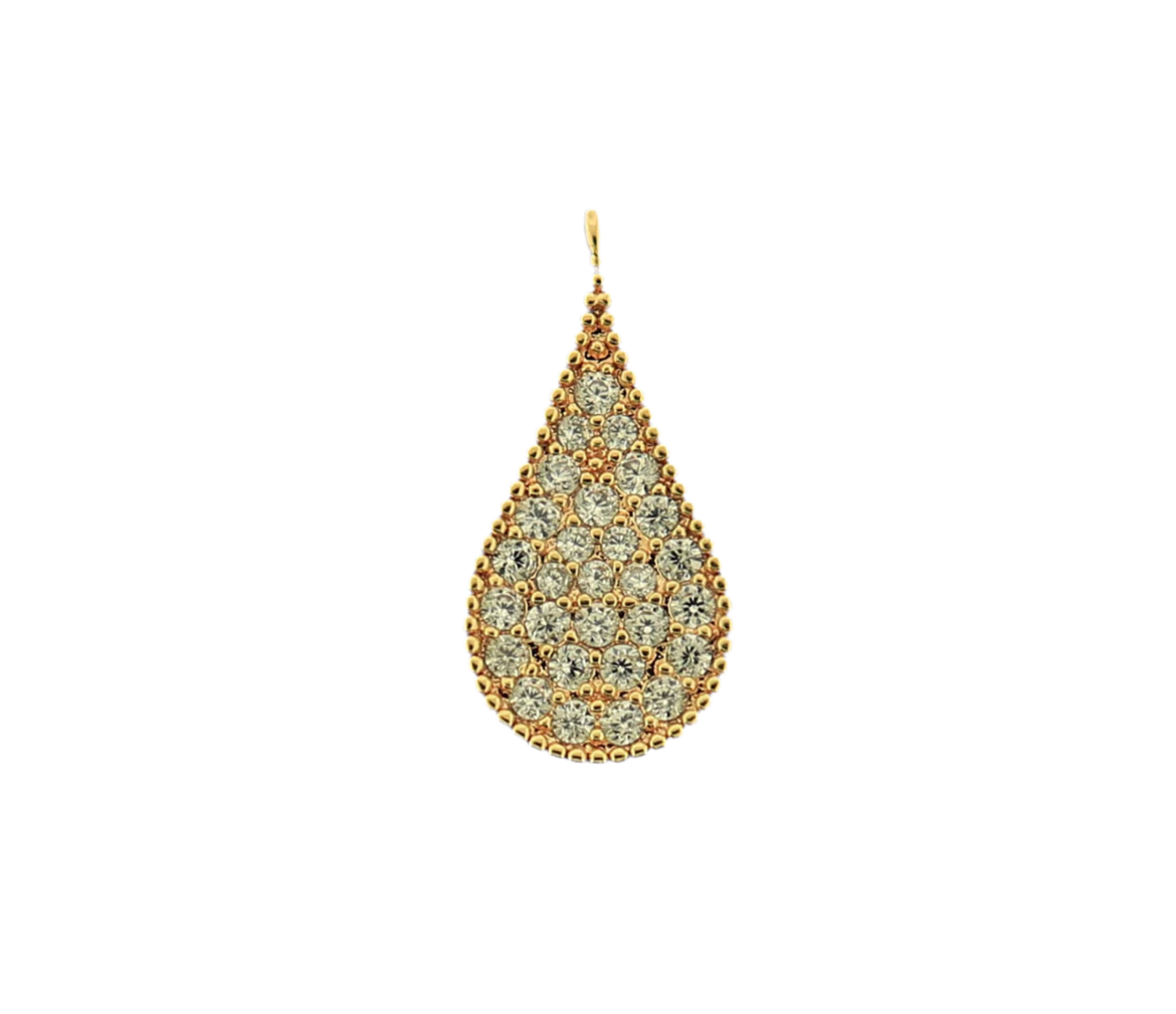 14k Drop Charm Pendant