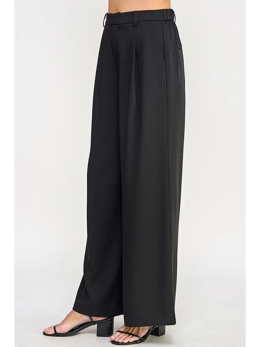 Valerie Pleat Front Drapey Twill Trouser Pant
