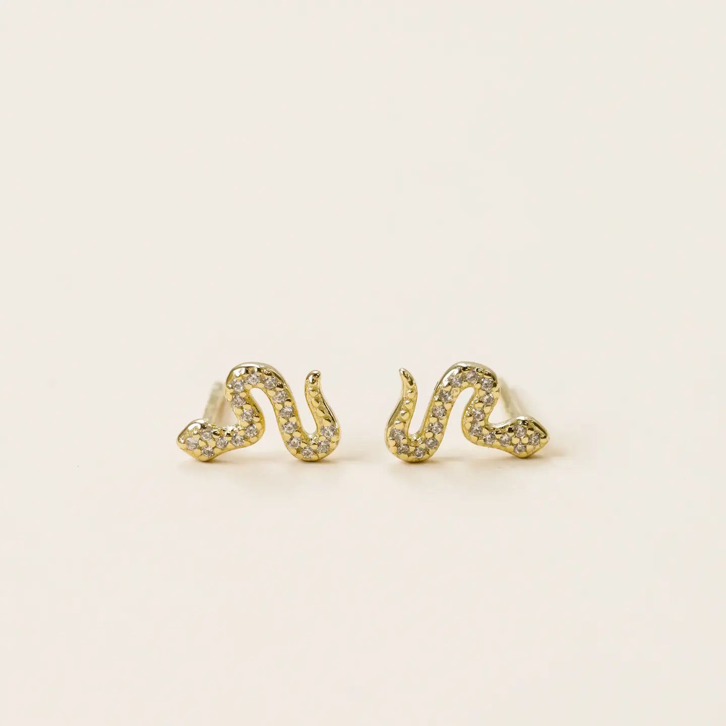 Snake Pave Stud Earrings