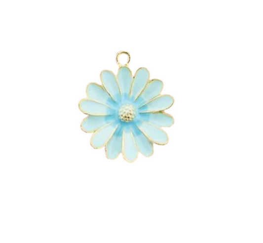 Blue Daisy Charm