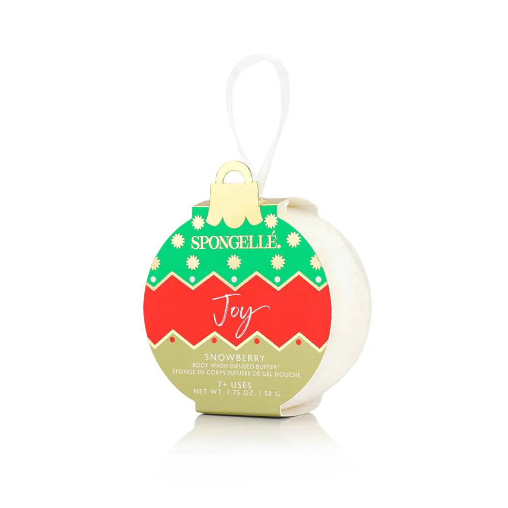Body Wash Infused Buffer Sponge- Holiday Ornament