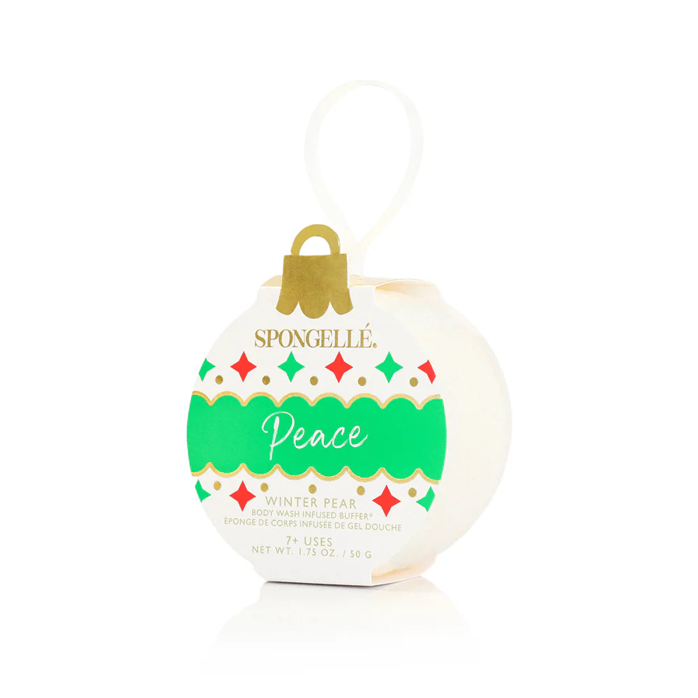 Body Wash Infused Buffer Sponge- Holiday Ornament