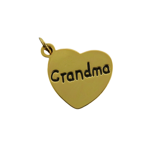 18K Grandma Heart Charm