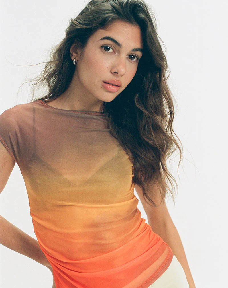 Mariana Ombre Mesh Top