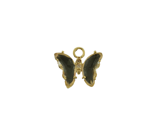 14k Rhinestone Wing Butterfly Pendant