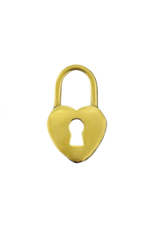 14k Heart Lock Charm