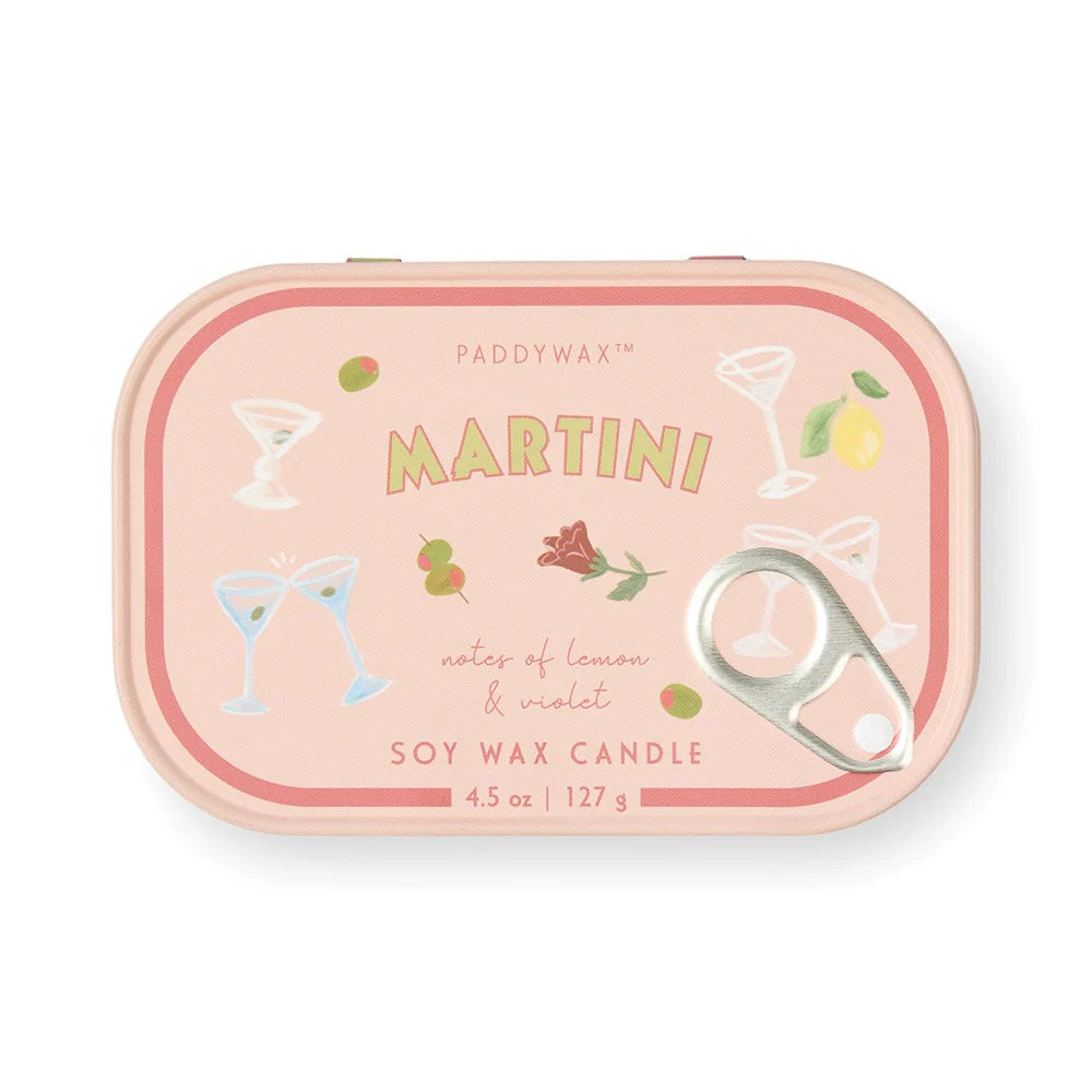 Bistro Illustrated Tin Candle