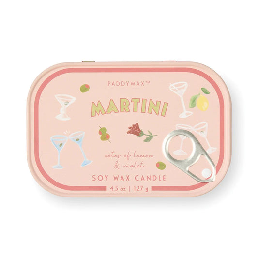 Bistro Illustrated Tin Candle