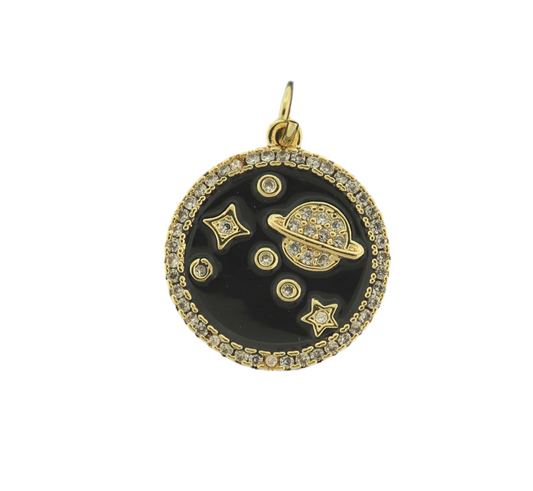 14k Galaxy Charm Pendant