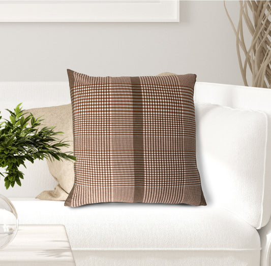 Woven Plaid Throw Pillow