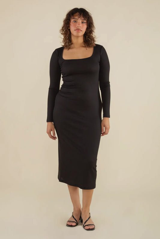 Bentley Square Neck Midi Dress