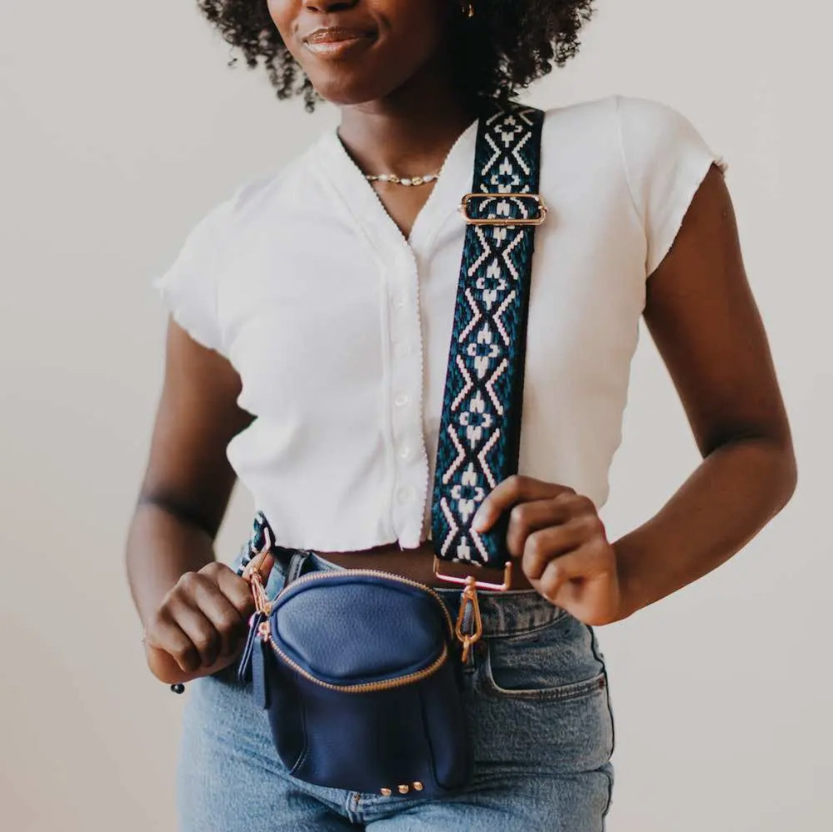 Elle Crossbody Bag: Navy