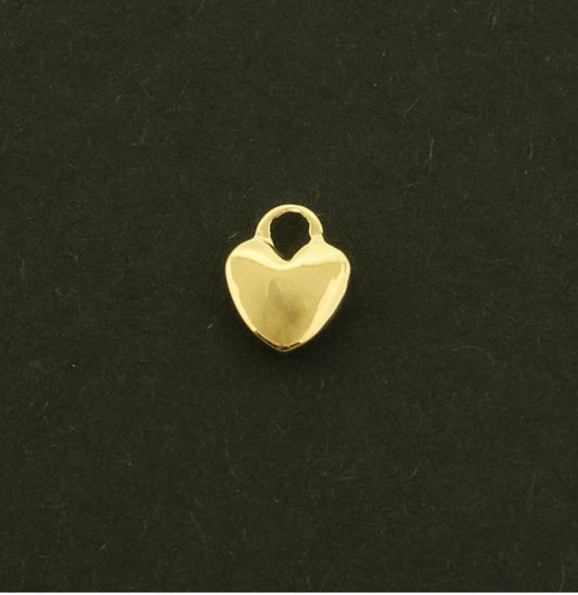 14k Heart Charm: Gold