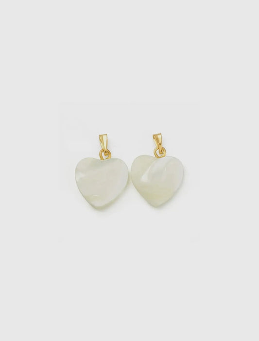 Gold Shell Heart Charm