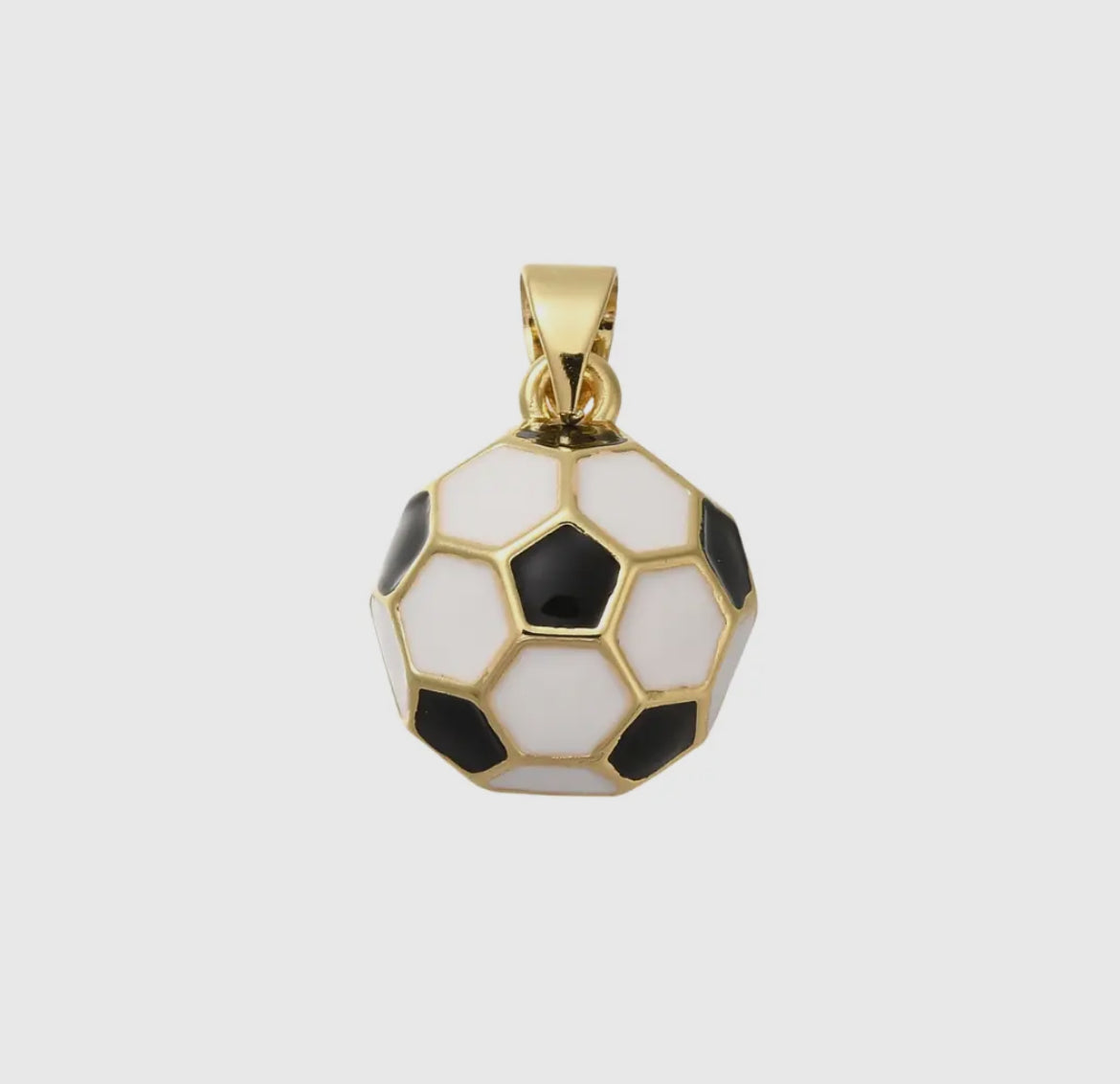 Gold Soccer Ball Charm