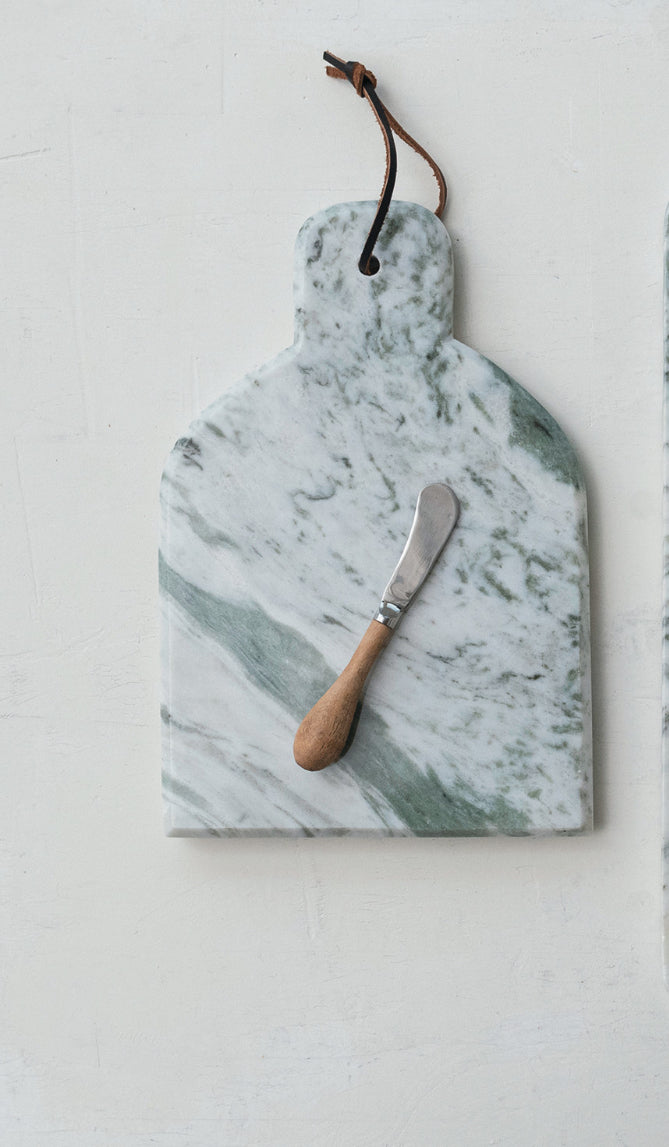 Marble Cheese/Cutting Board with Canape Knife