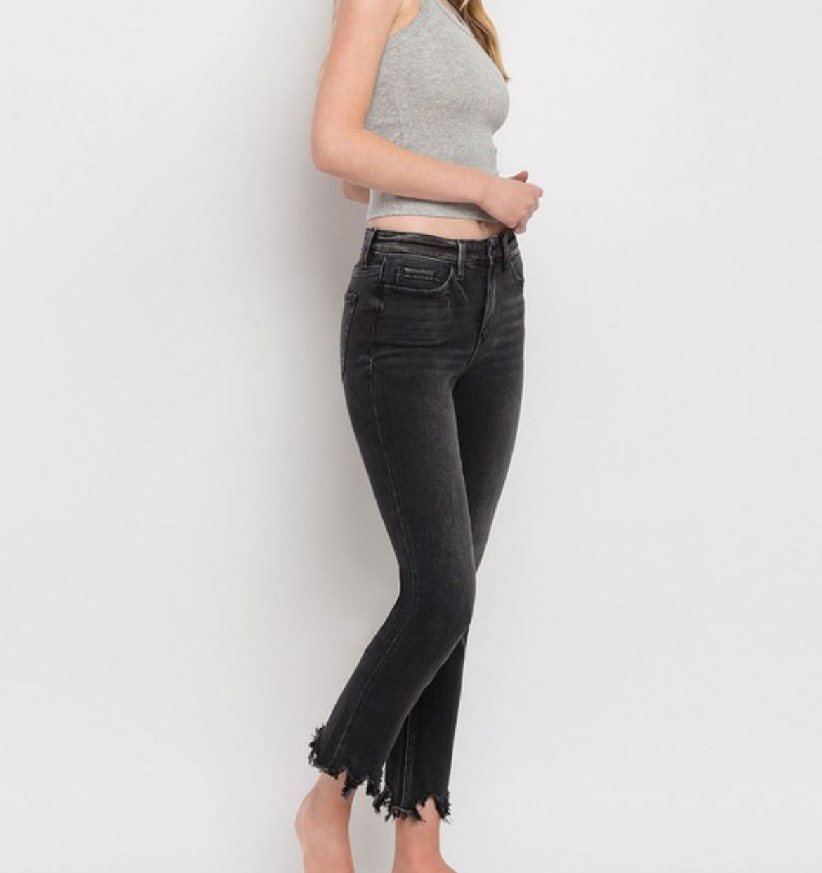 Jeanne High Rise Slim Straight Denim - Plus