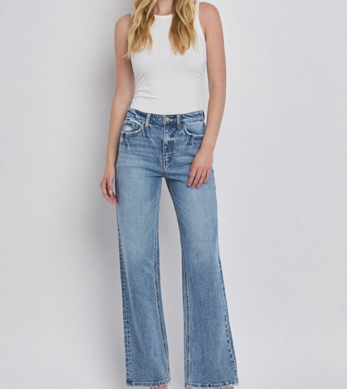 Clare Super High Rise Wide Leg Denim - Plus