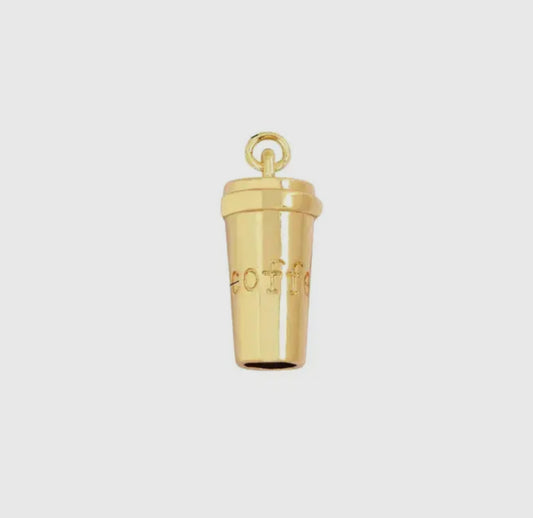 Gold Coffee Cup Charm