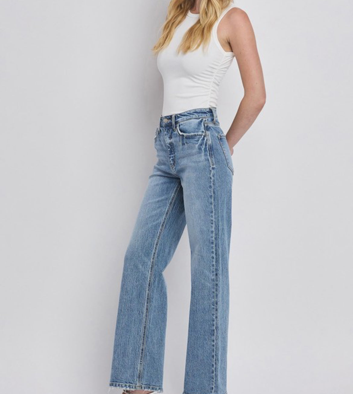 Clare Super High Rise Wide Leg Denim - Plus