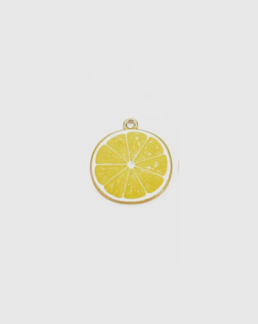 Gold Lemon Slice Charm