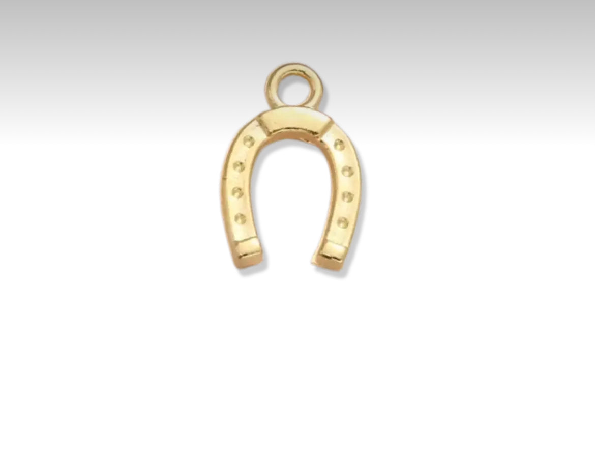 Gold Horseshoe Charm