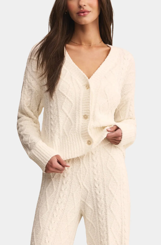 Teddy Cable Knit Cardigan