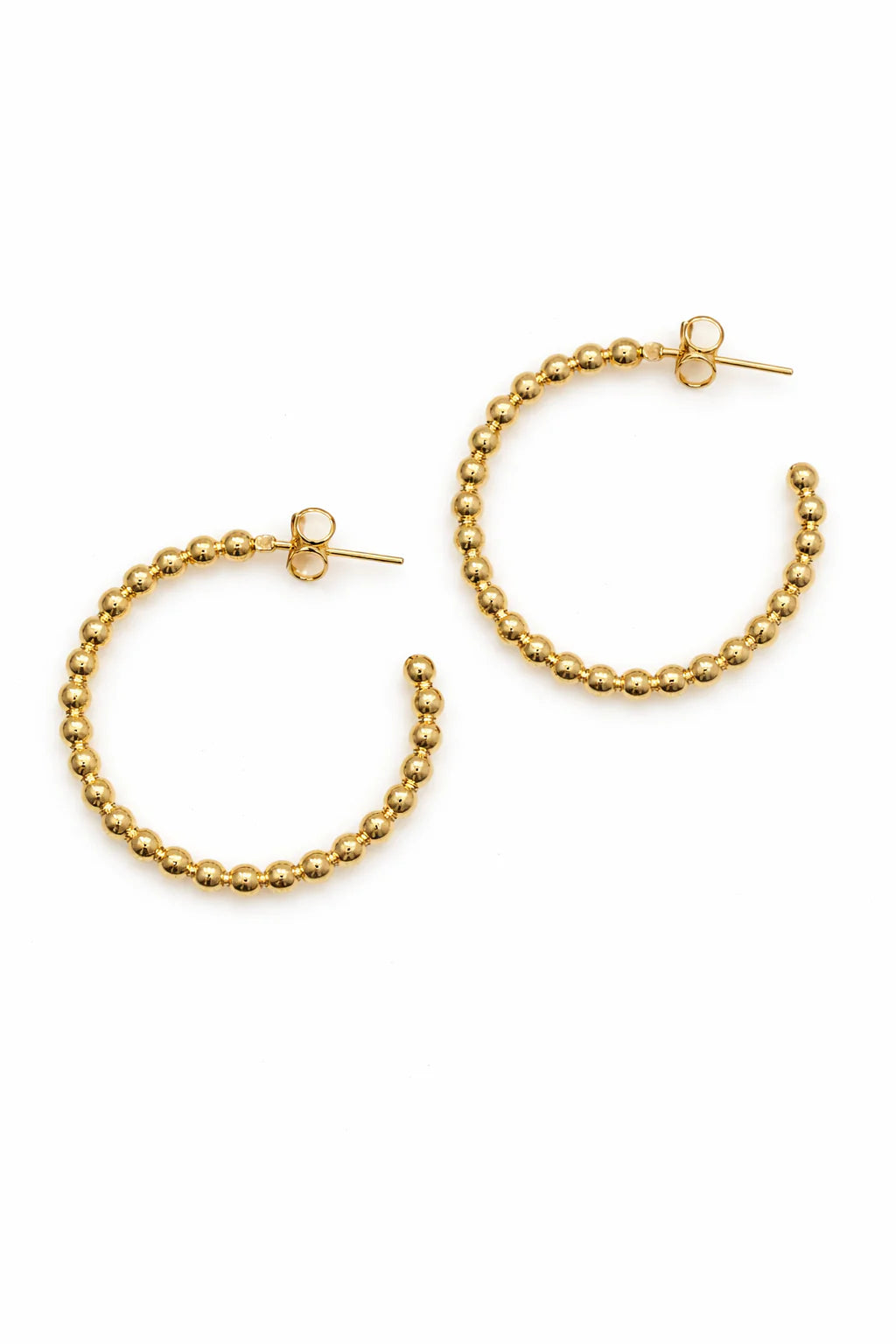 Classic Beaded Hoops