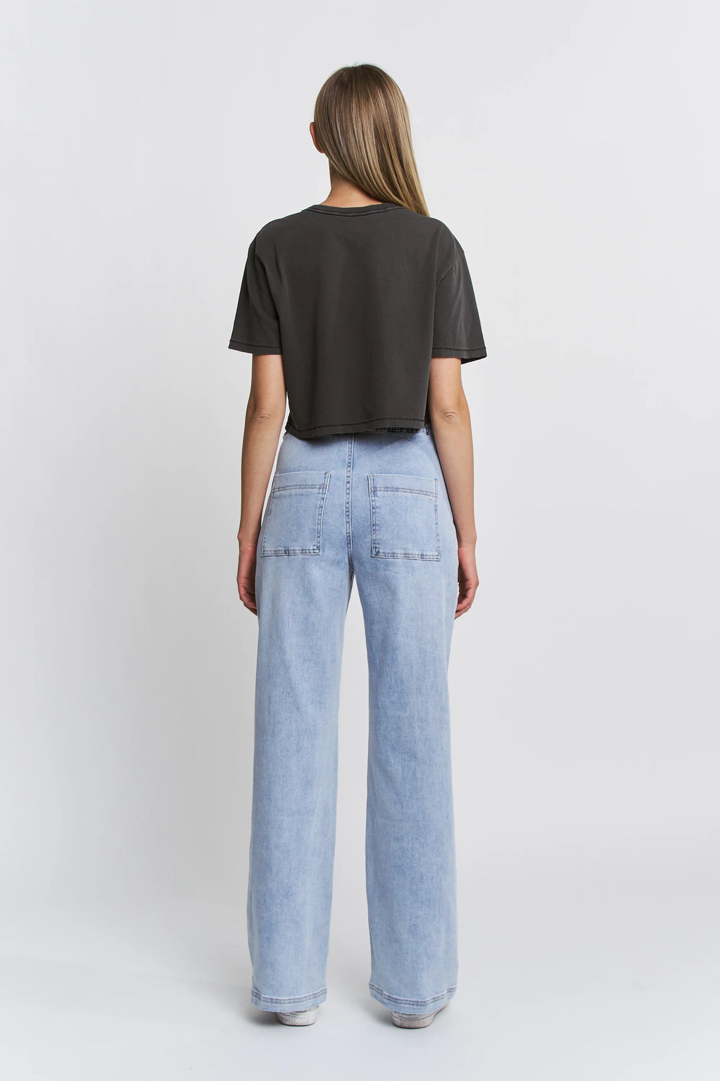 Joey High Rise Wide Leg Pull on Denim