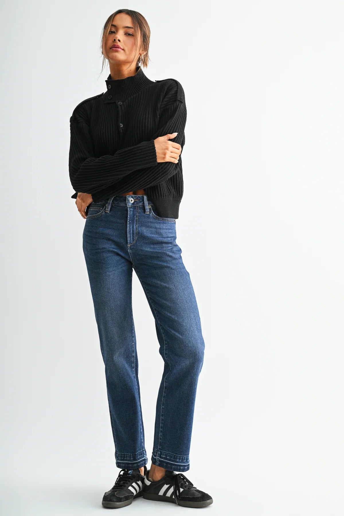 Toni High Rise Straight Leg Denim