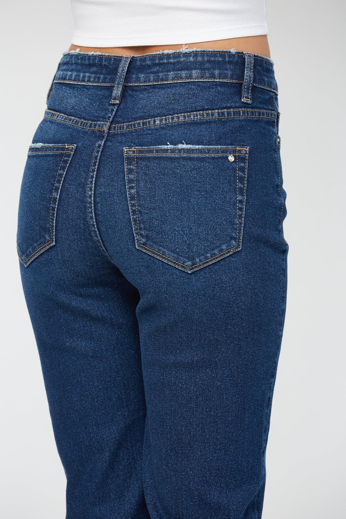 Charlie Super High Rise Wedge Straight Denim