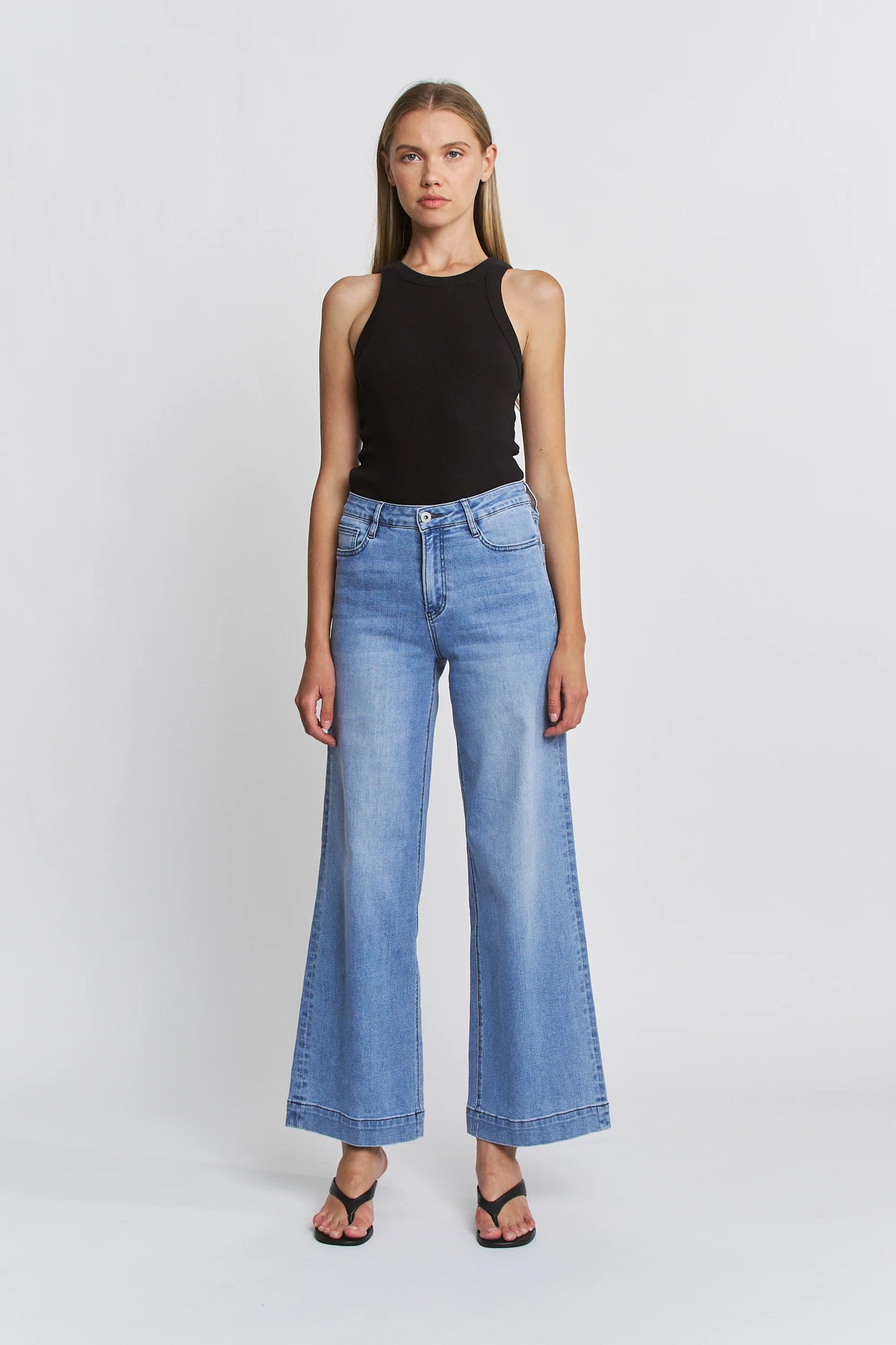 Jack High Rise Wide Leg Trouser Denim