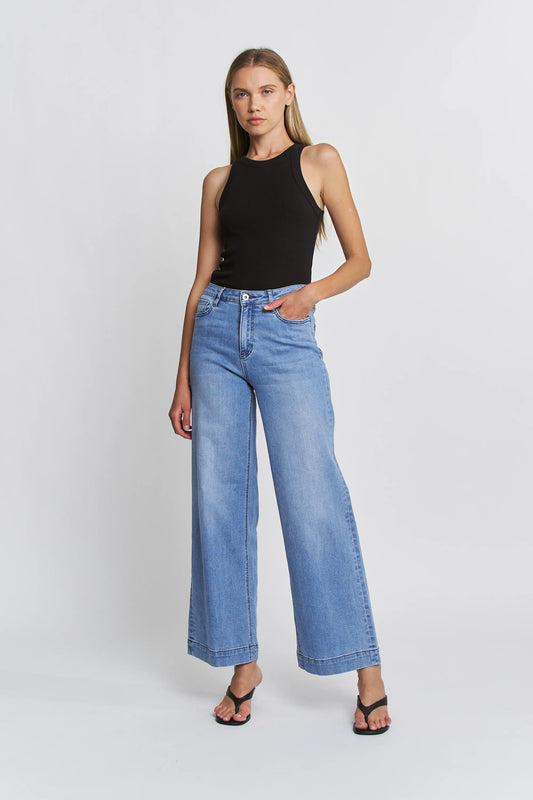 Jack High Rise Wide Leg Trouser Denim