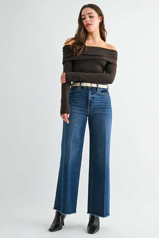 Ryan High Rise Wide Leg Seam Denim
